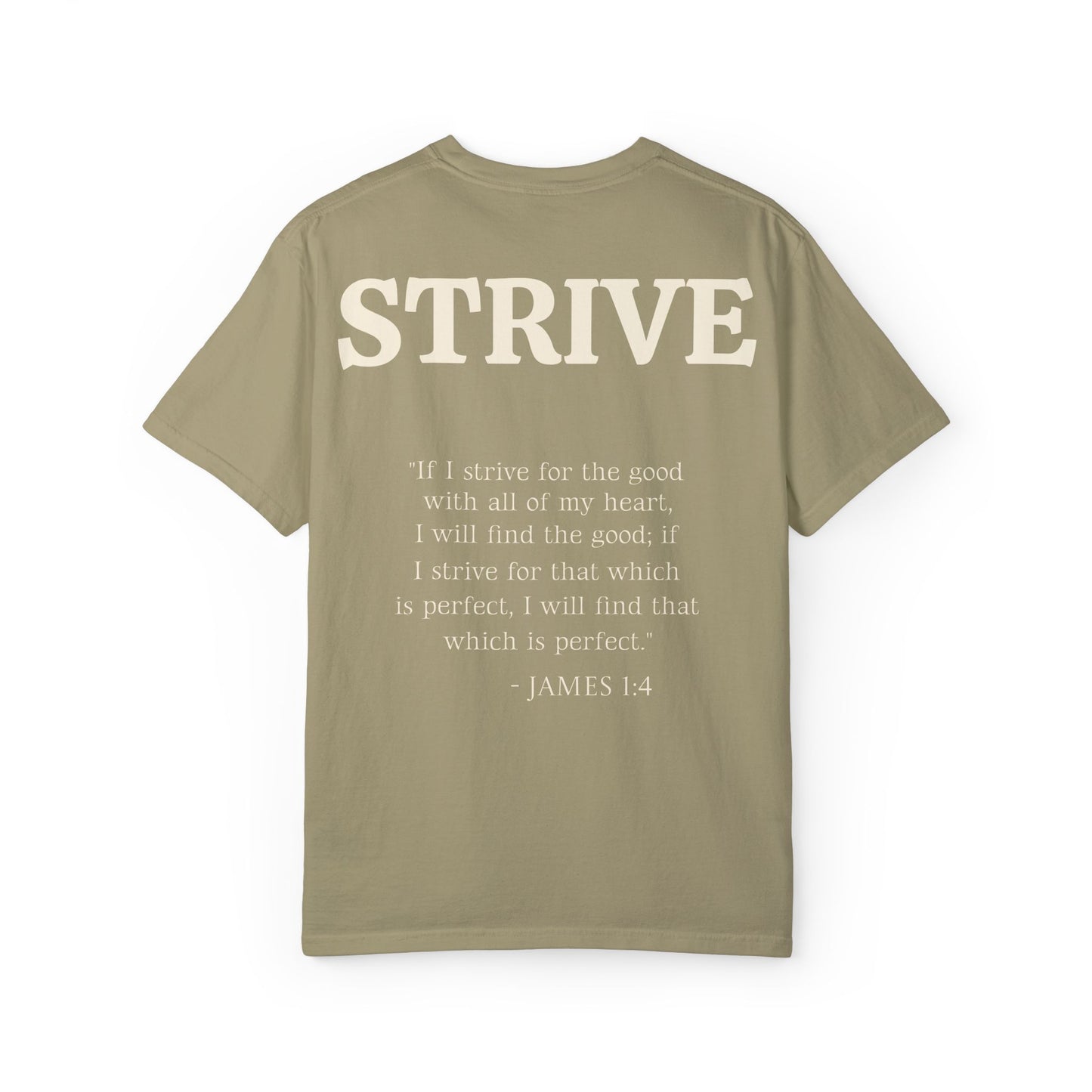 Finest - Strive T-shirt - Unisex Garment-Dyed Tee with Bible Verse