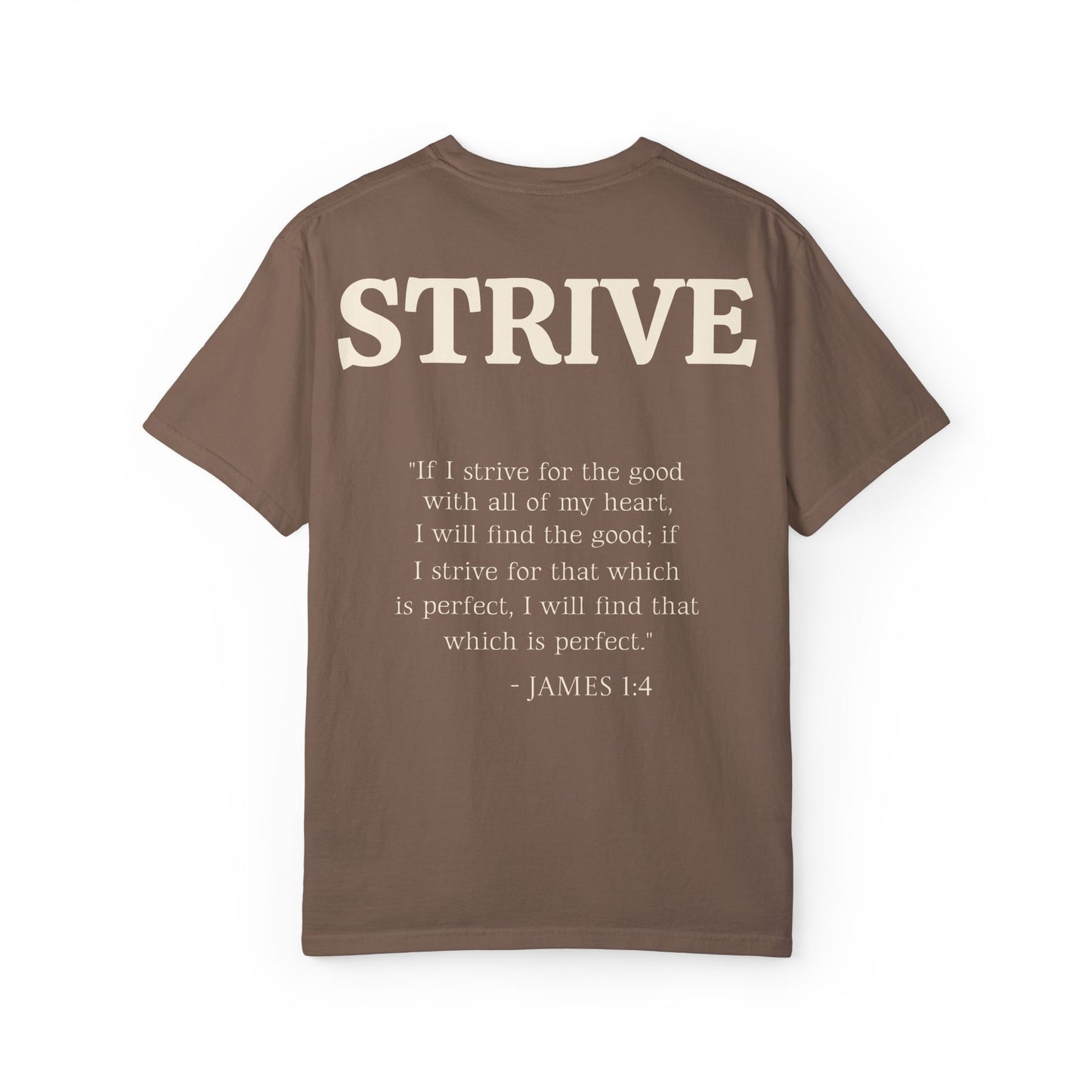 Finest - Strive T-shirt - Unisex Garment-Dyed Tee with Bible Verse